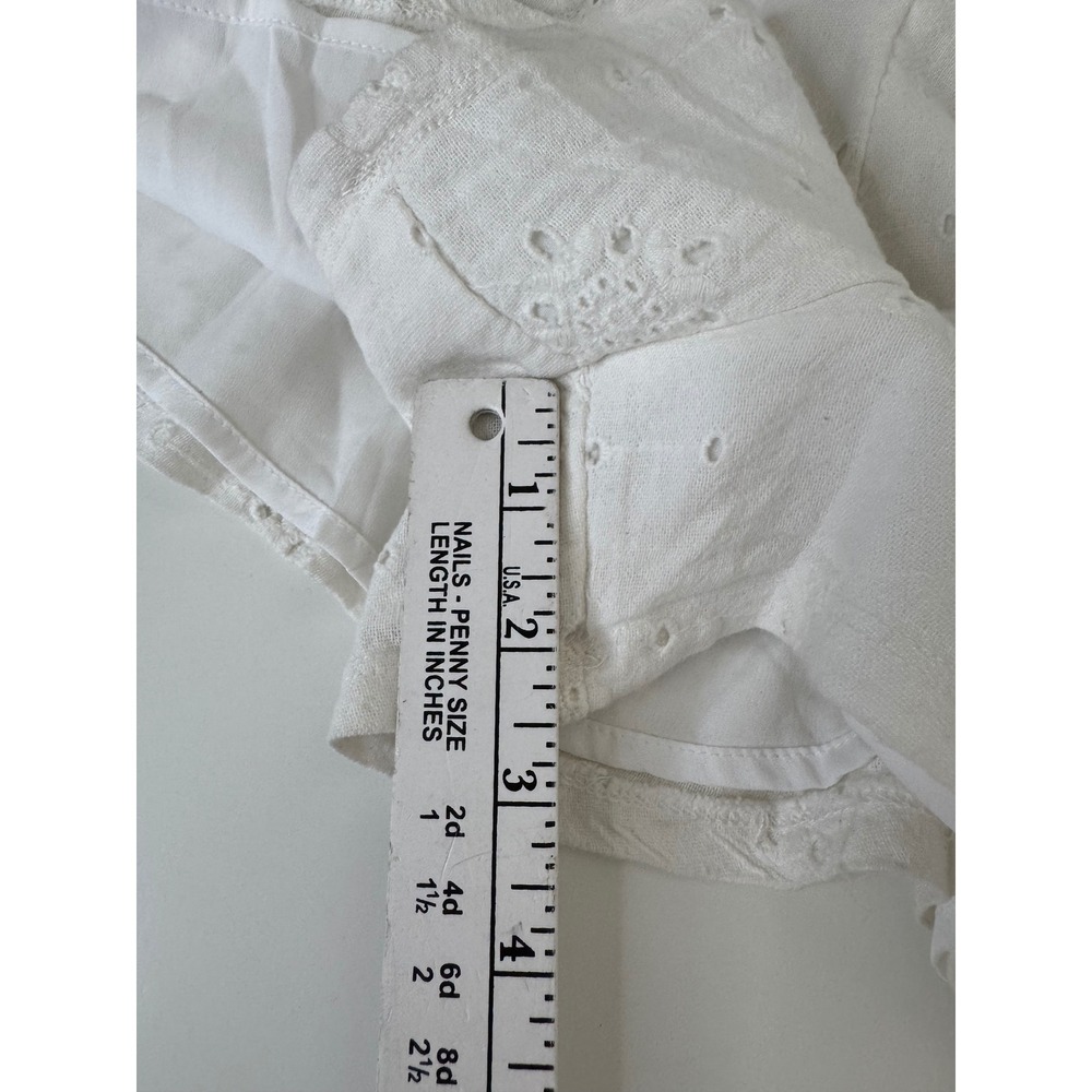 Hollister White Eyelet Button Front Romper Smocked Back Girly Jumpsuit NWT Sz S - Picture 12 of 13